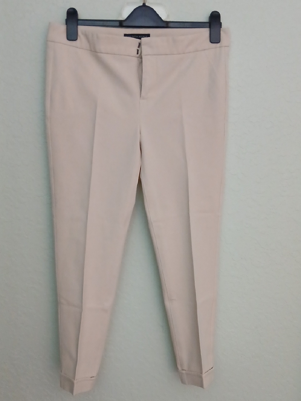 Saks Fifth Avenue Straight Leg Pants in Light Beige
